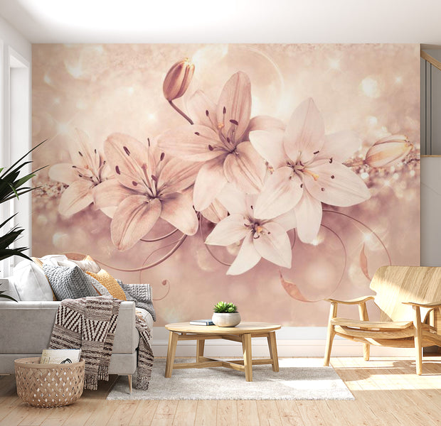 Peel & Stick Floral Wall Mural - Jewels Of Light - Removable Wall Decals