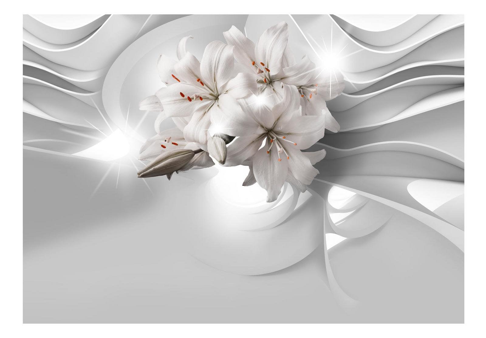 Peel & Stick Floral Wall Mural - Lilies In The Tunnel - Removable Wall Decals