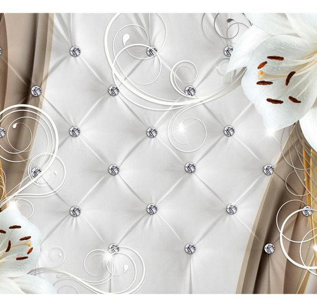 Peel & Stick Floral Wall Mural - Morning Lilies - Removable Wall Decals