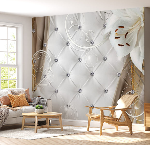 Peel & Stick Floral Wall Mural - Morning Lilies - Removable Wall Decals