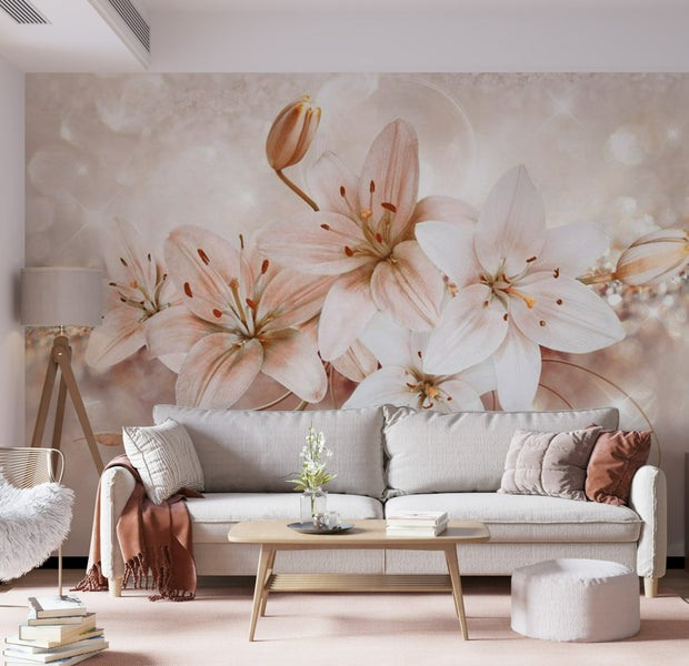 Peel & Stick Floral Wall Mural - Nymph's Bouquet - Removable Wall Decals