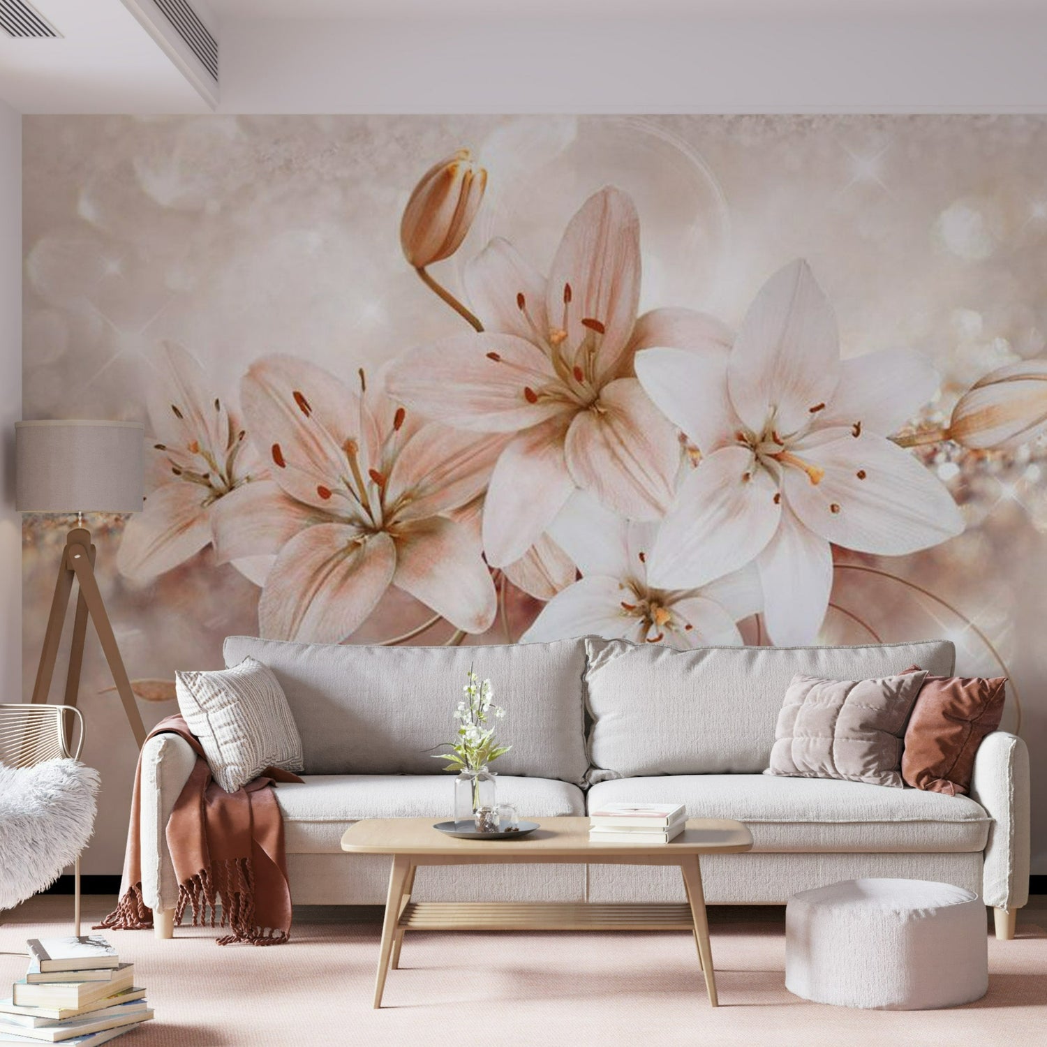 Peel & Stick Floral Wall Mural - Nymph's Bouquet - Removable Wall Decals