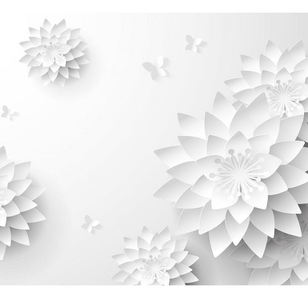 Peel & Stick Floral Wall Mural - Oriental Flowers - Removable Wall Decals