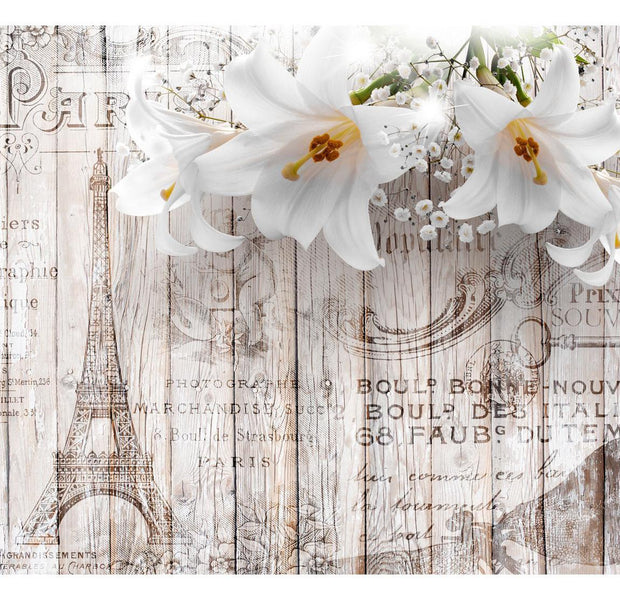 Peel & Stick Floral Wall Mural - Parisian Lilies - Removable Wall Decals