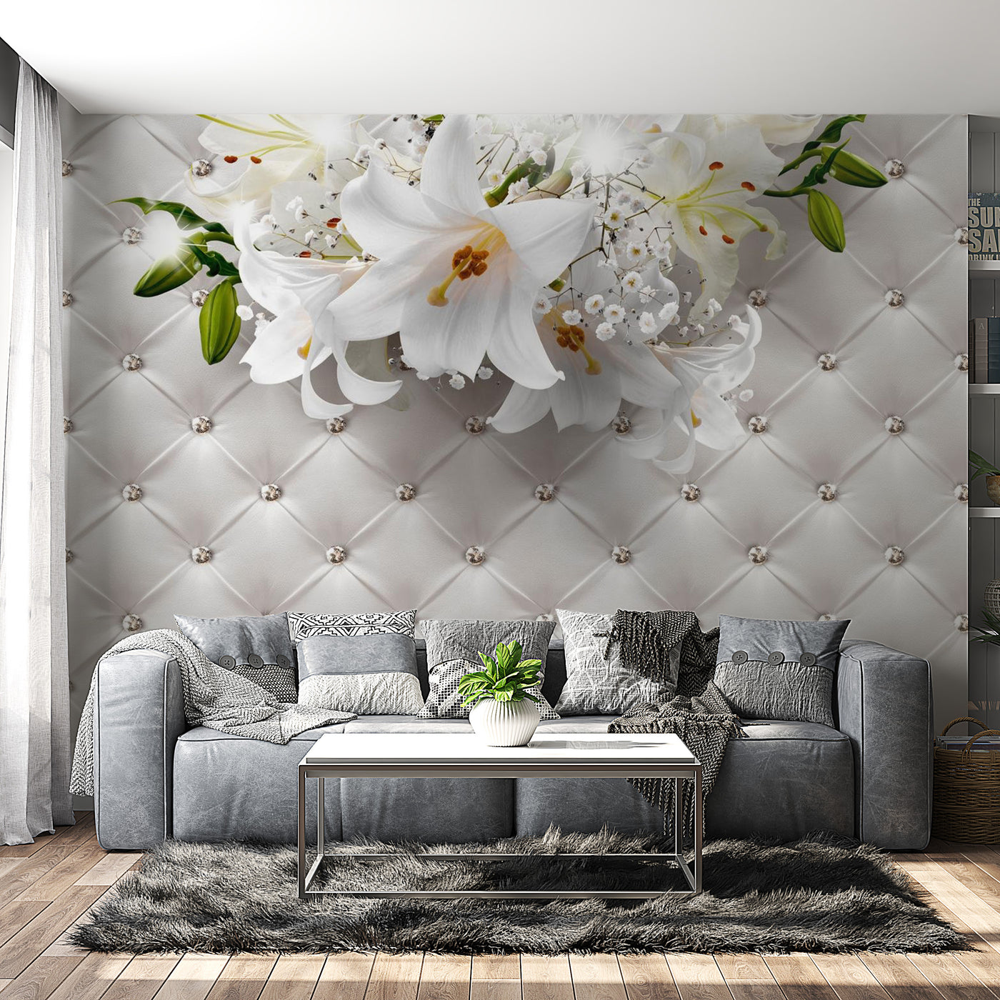 Peel & Stick Floral Wall Mural - Princess Of Elegance - Removable Wall Decals