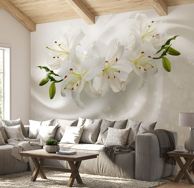 Peel & Stick Floral Wall Mural - Romantic Glow - Removable Wall Decals