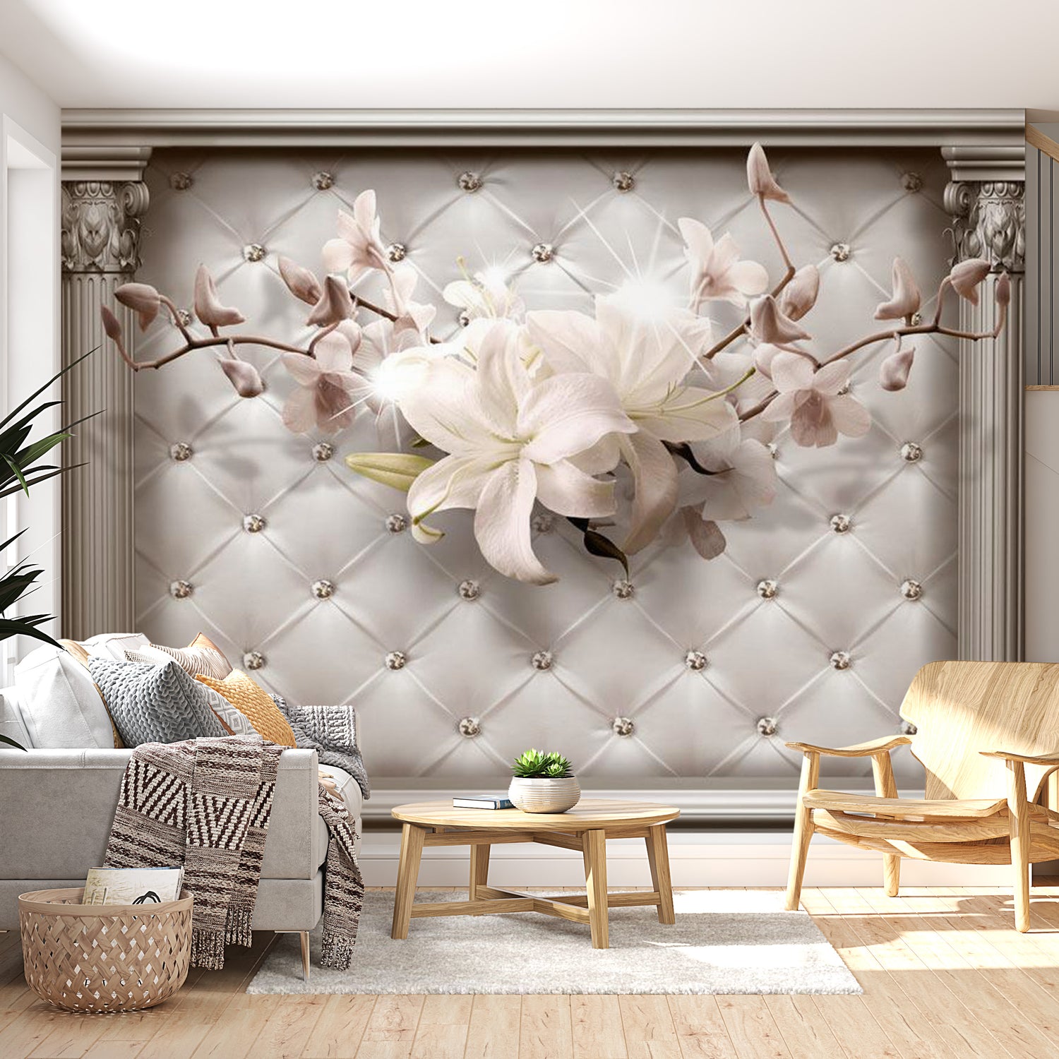 Peel & Stick Floral Wall Mural - Royal Elegance - Removable Wall Decals
