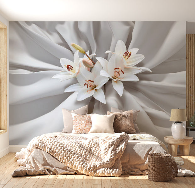 Peel & Stick Floral Wall Mural - Sensual Lilies - Removable Wall Decals