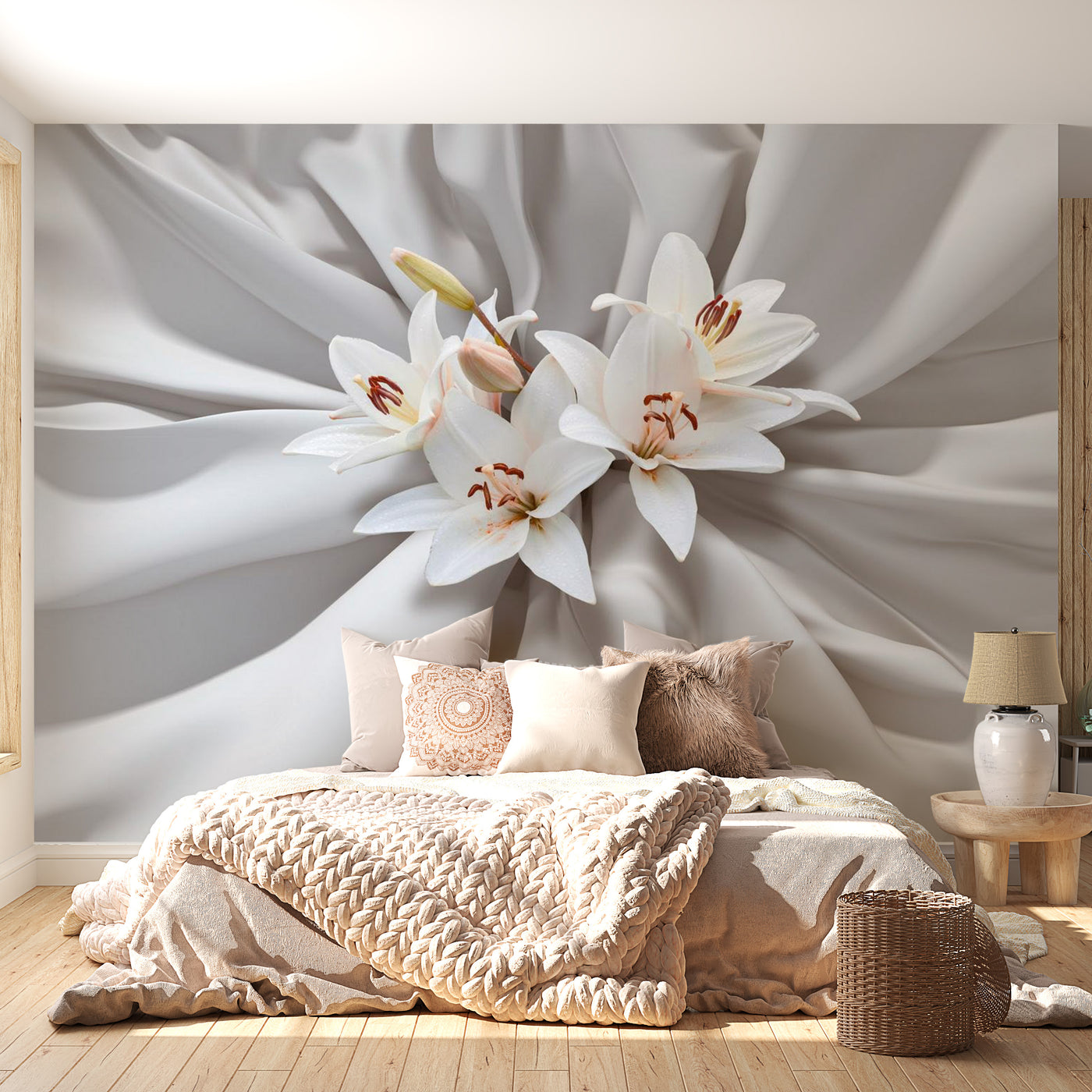 Peel & Stick Floral Wall Mural - Sensual Lilies - Removable Wall Decals