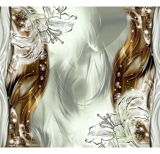 Peel & Stick Floral Wall Mural - Sensual Stream - Removable Wall Decals