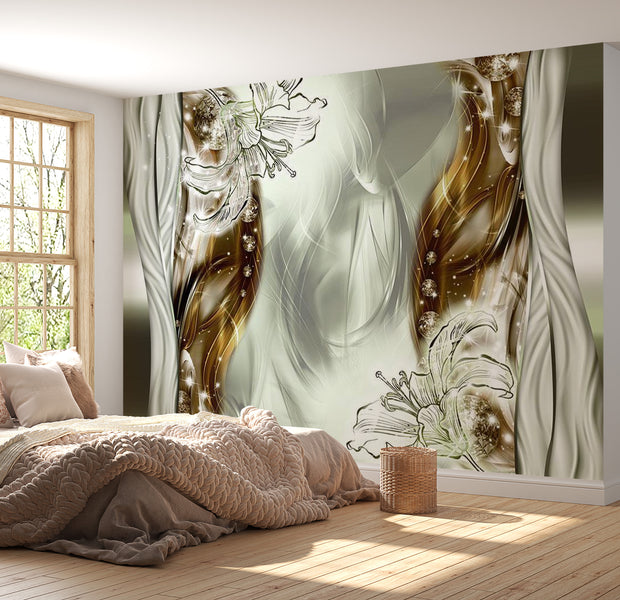 Peel & Stick Floral Wall Mural - Sensual Stream - Removable Wall Decals