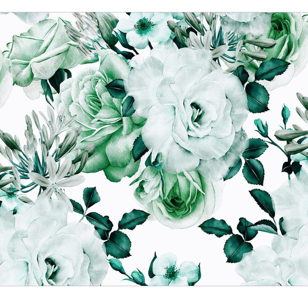 Peel & Stick Floral Wall Mural - Sentimental Garden Green - Removable Wall Decals