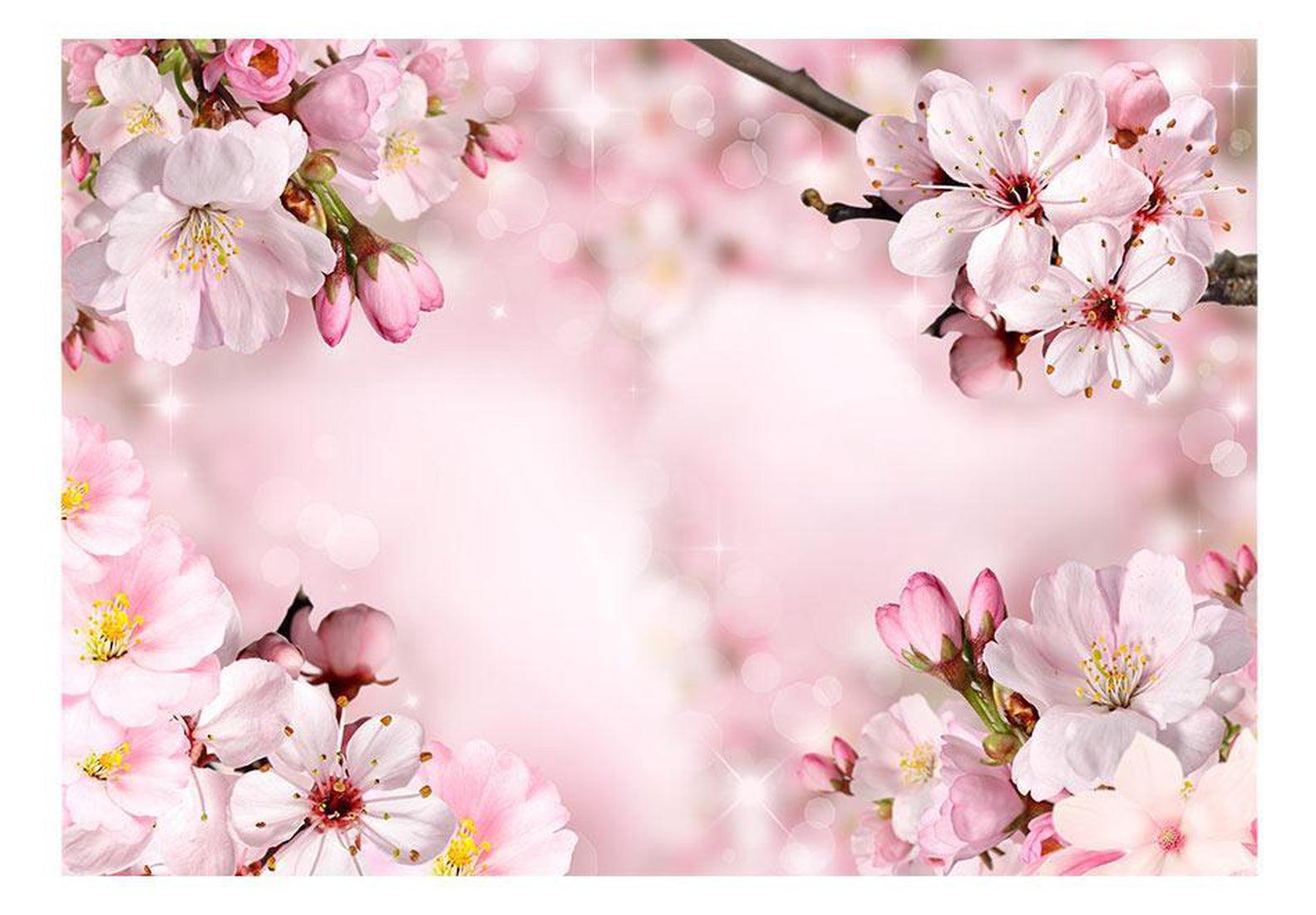 Peel & Stick Floral Wall Mural - Spring Cherry Blossom - Removable Wall Decals