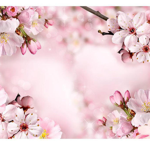 Peel & Stick Floral Wall Mural - Spring Cherry Blossom - Removable Wall Decals