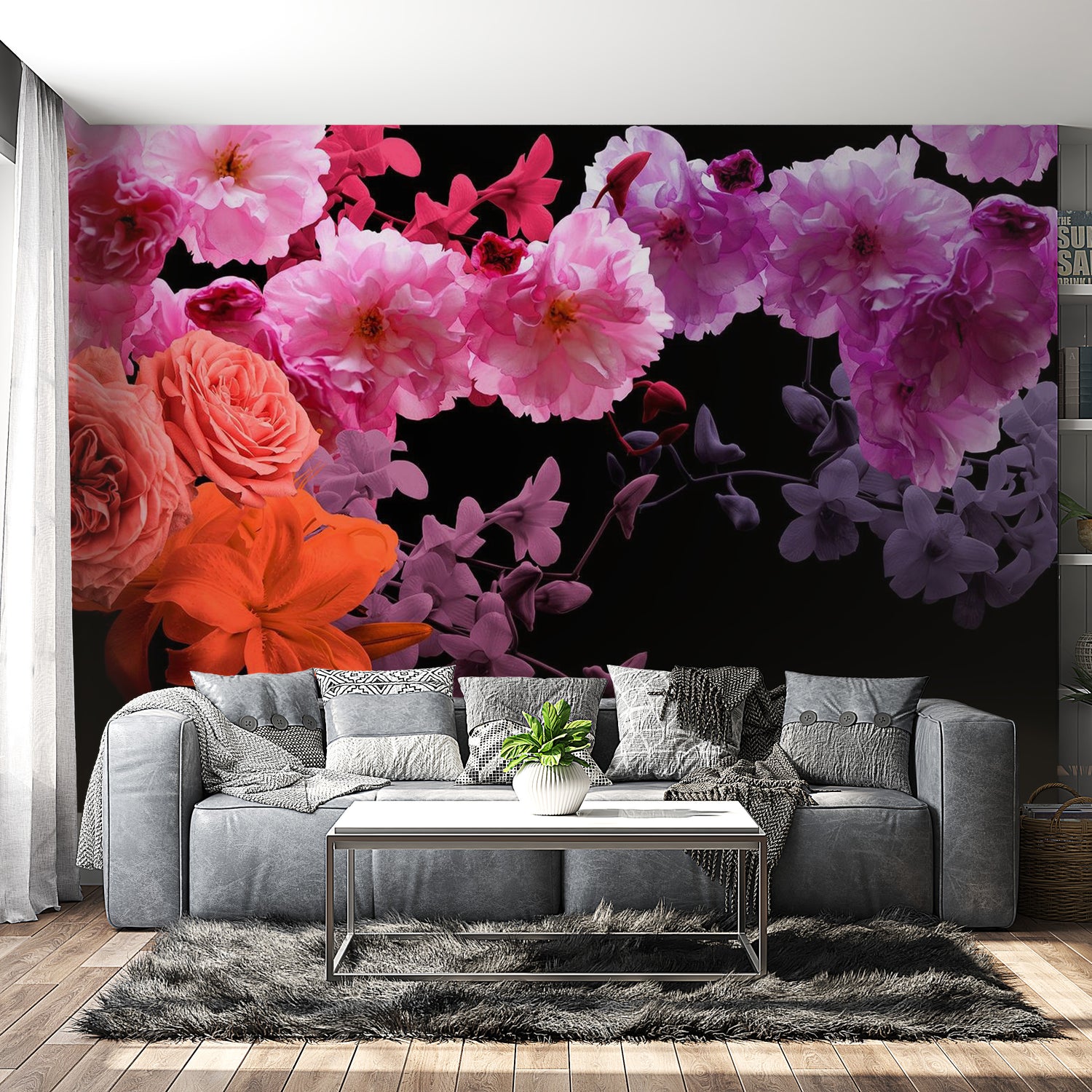 Peel & Stick Floral Wall Mural - Spring Cocktail - Removable Wall Decals