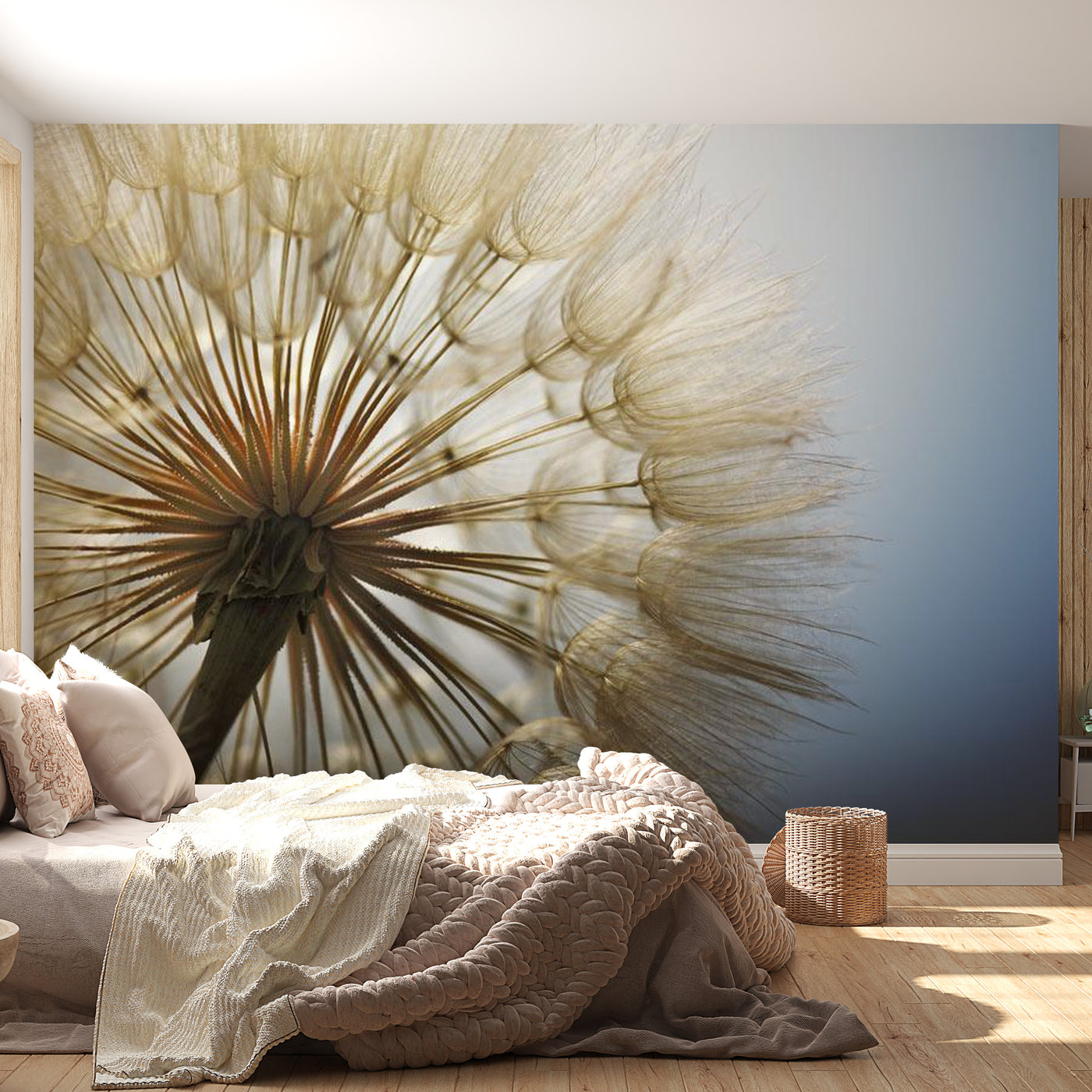 Peel & Stick Floral Wall Mural - Summer Delight Dandelion - Removable Wall Decals