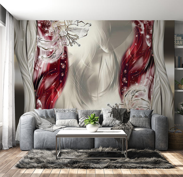 Peel & Stick Floral Wall Mural - Tango Of Colours - Removable Wall Decals