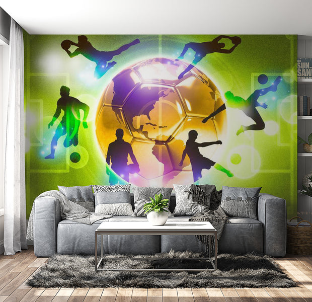 Peel & Stick Football Wall Mural - Football Training - Removable Wall Decals