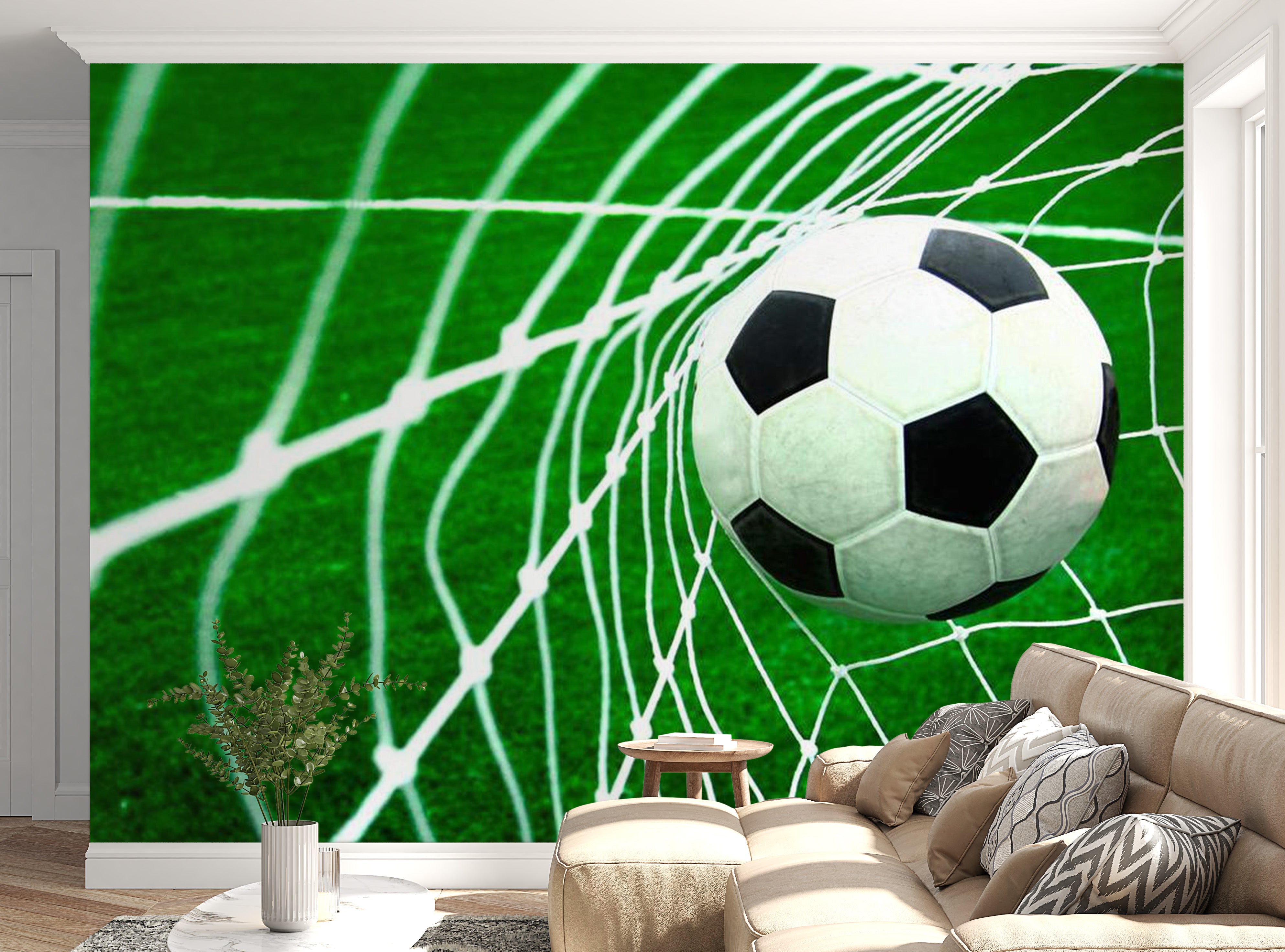 Peel & Stick Football Wall Mural - Goal! - Removable Wall Decals