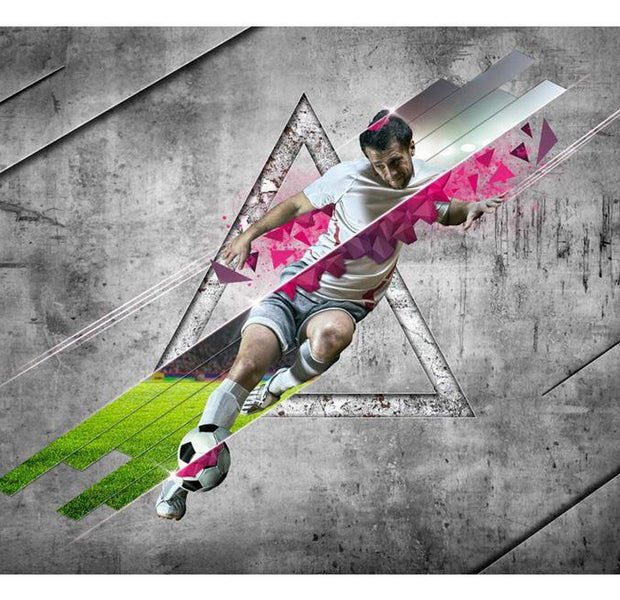 Peel & Stick Football Wall Mural - Soccer Art - Removable Wall Decals