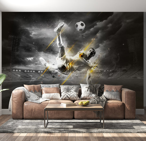 Peel & Stick Football Wall Mural - Soccer Legend - Removable Wall Decals