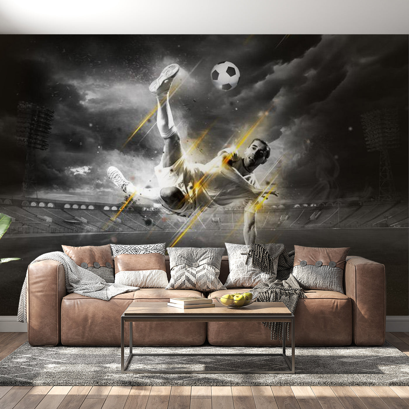 Peel & Stick Football Wall Mural - Soccer Legend - Removable Wall Decals