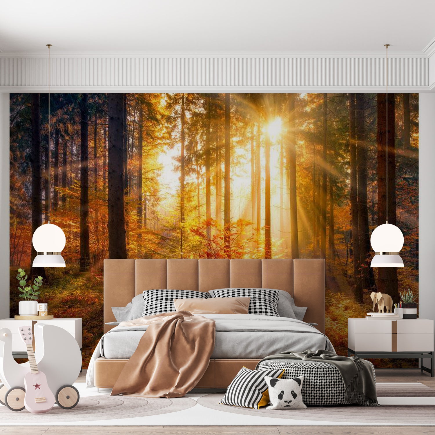 Peel & Stick Forest Wall Mural - Autumn Awakening - Removable Wall Decals