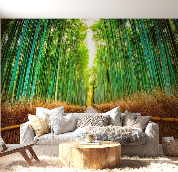Peel & Stick Forest Wall Mural - Bamboo Forest - Removable Wall Decals