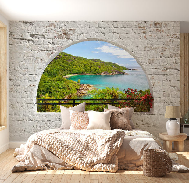 Peel & Stick Tropical Wall Mural - Emerald Island - Removable Wall Decals