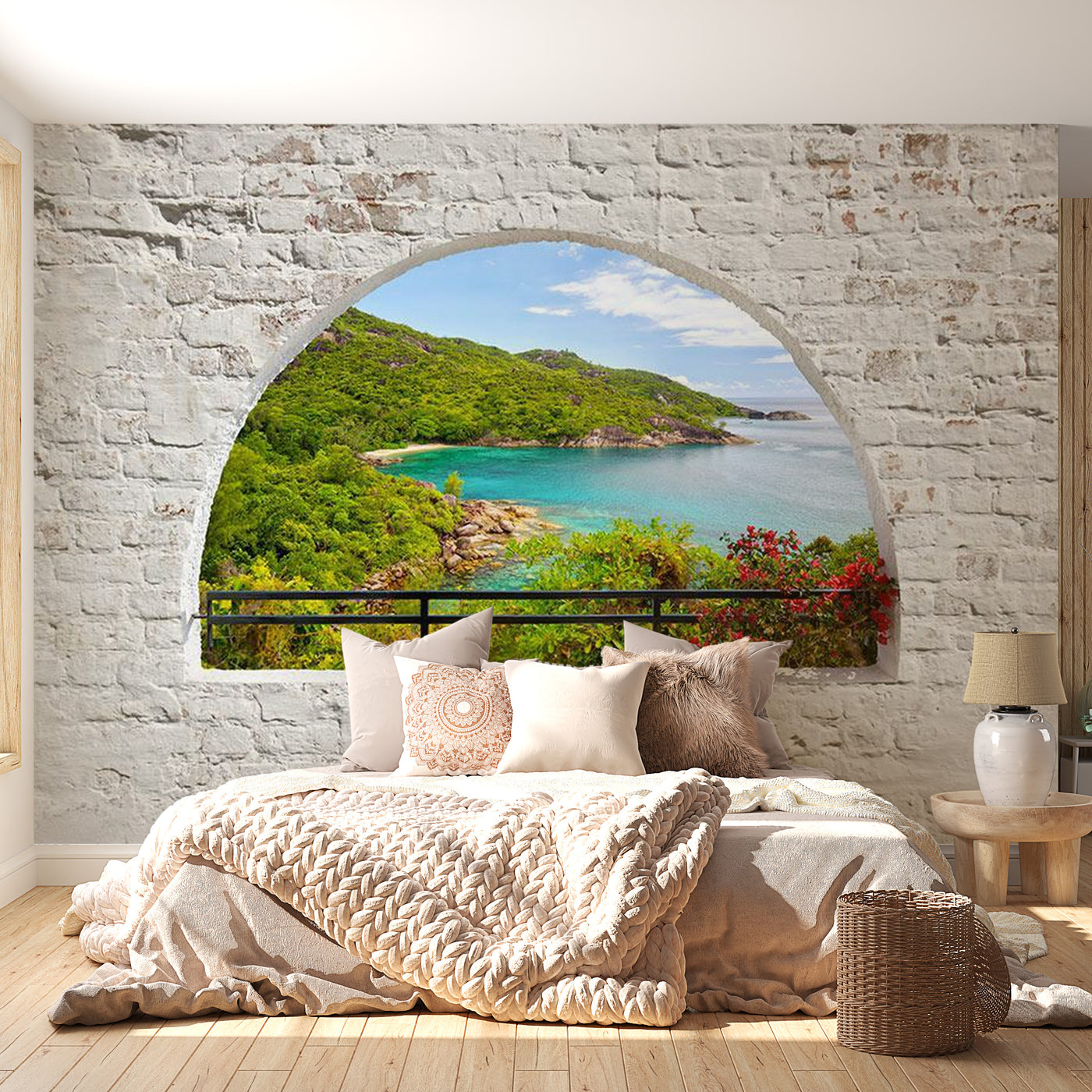 Peel & Stick Tropical Wall Mural - Emerald Island - Removable Wall Decals