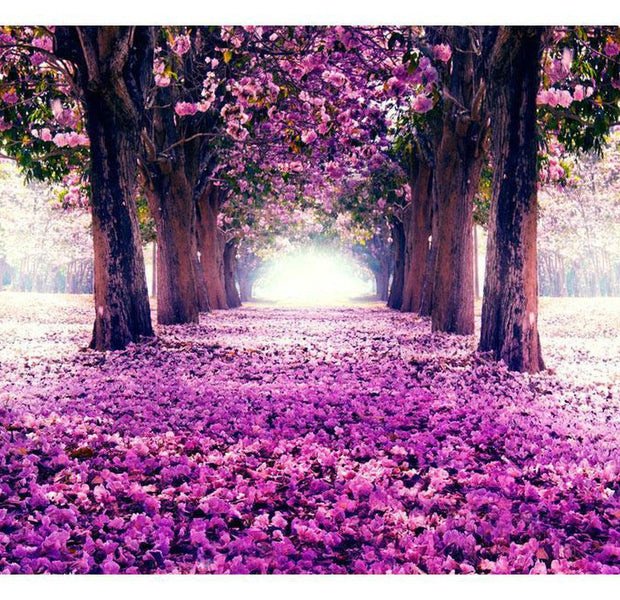 Peel & Stick Forest Wall Mural - Flower Road - Removable Wall Decals