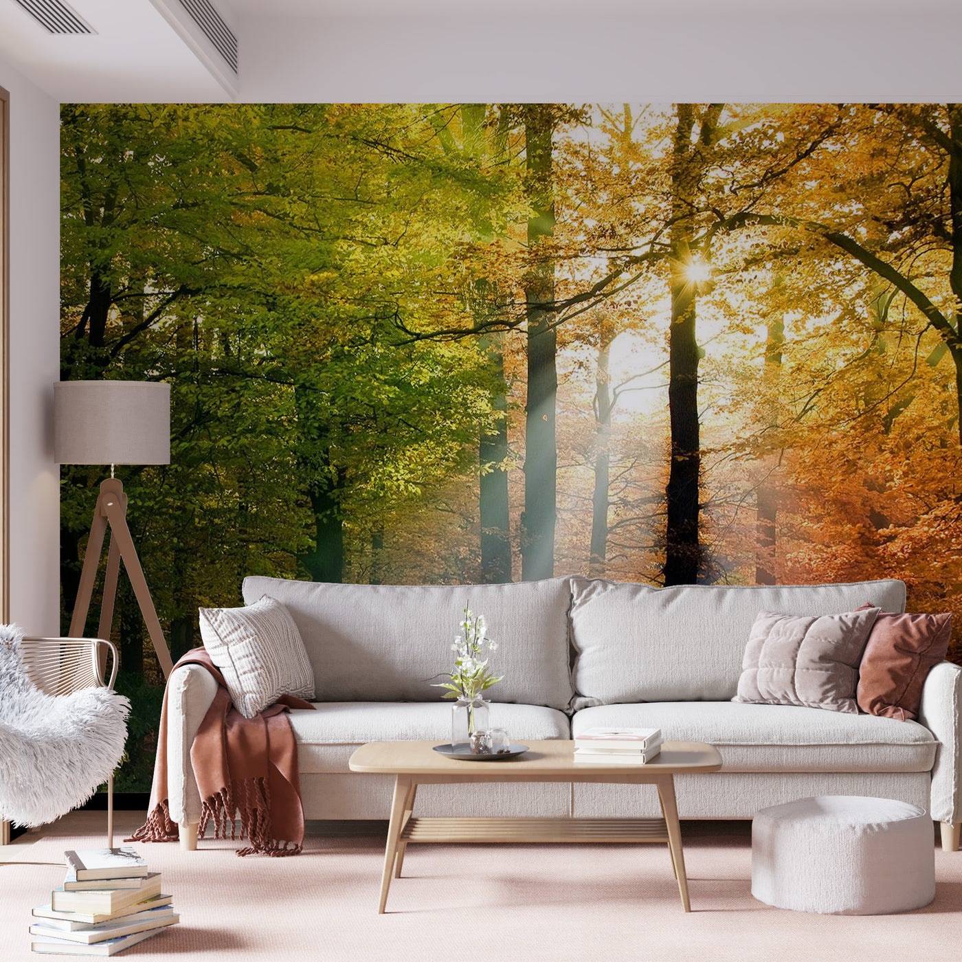 Peel & Stick Forest Wall Mural - Forest Colours - Removable Wall Decals