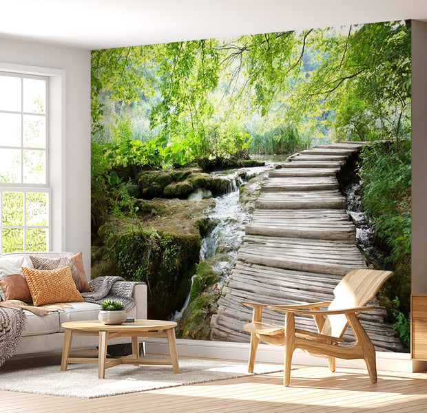 Peel & Stick Forest Wall Mural - Forest Path - Removable Wall Decals
