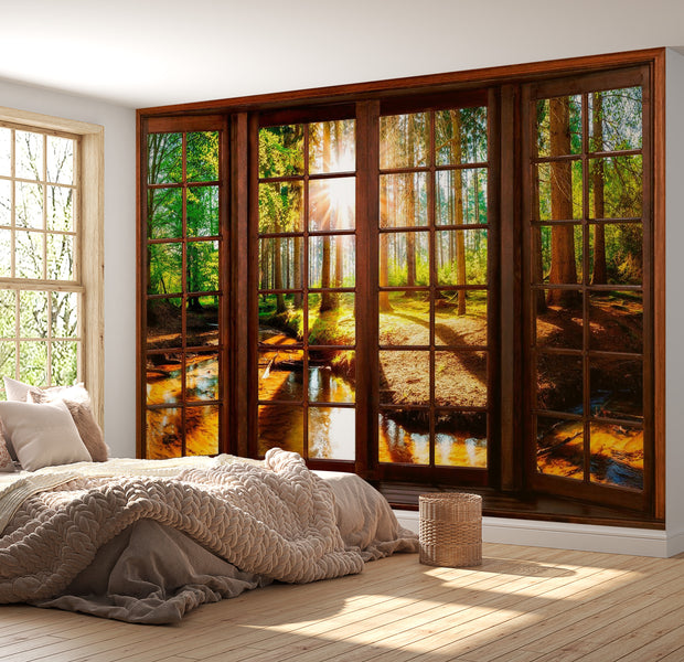 Peel & Stick Forest Wall Mural - Forest Terrace - Removable Wall Decals