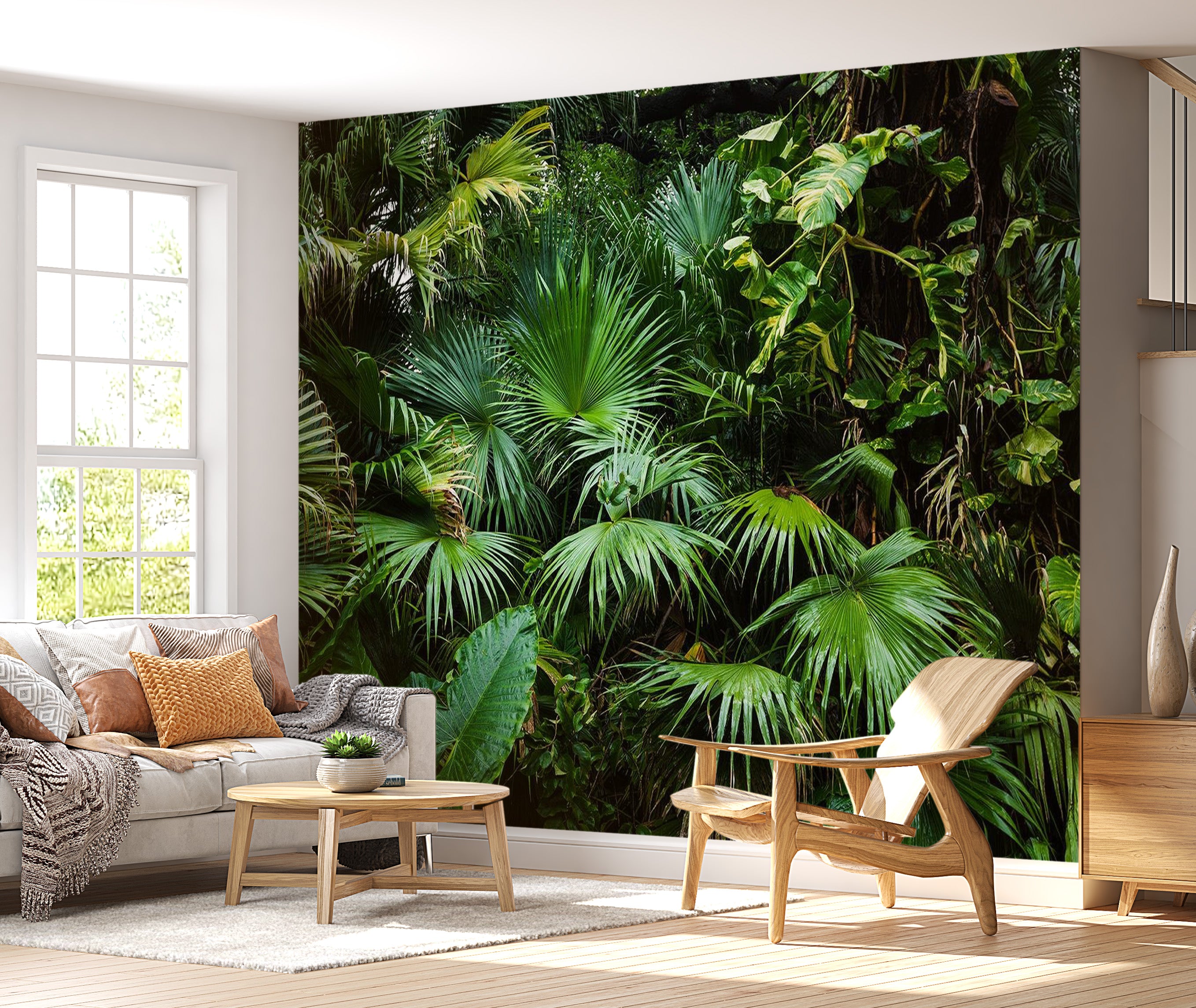 Peel & Stick Forest Wall Mural - Sunny Jungle - Removable Wall Decals