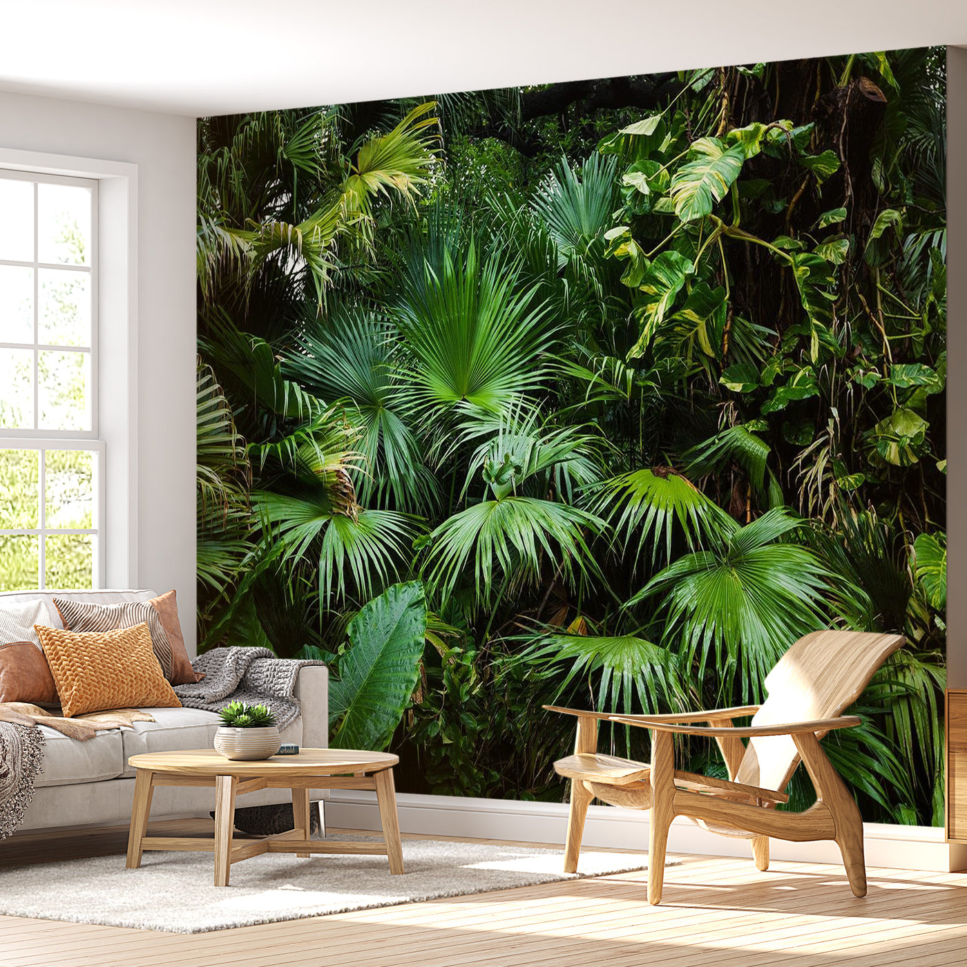 Peel & Stick Forest Wall Mural - Sunny Jungle - Removable Wall Decals