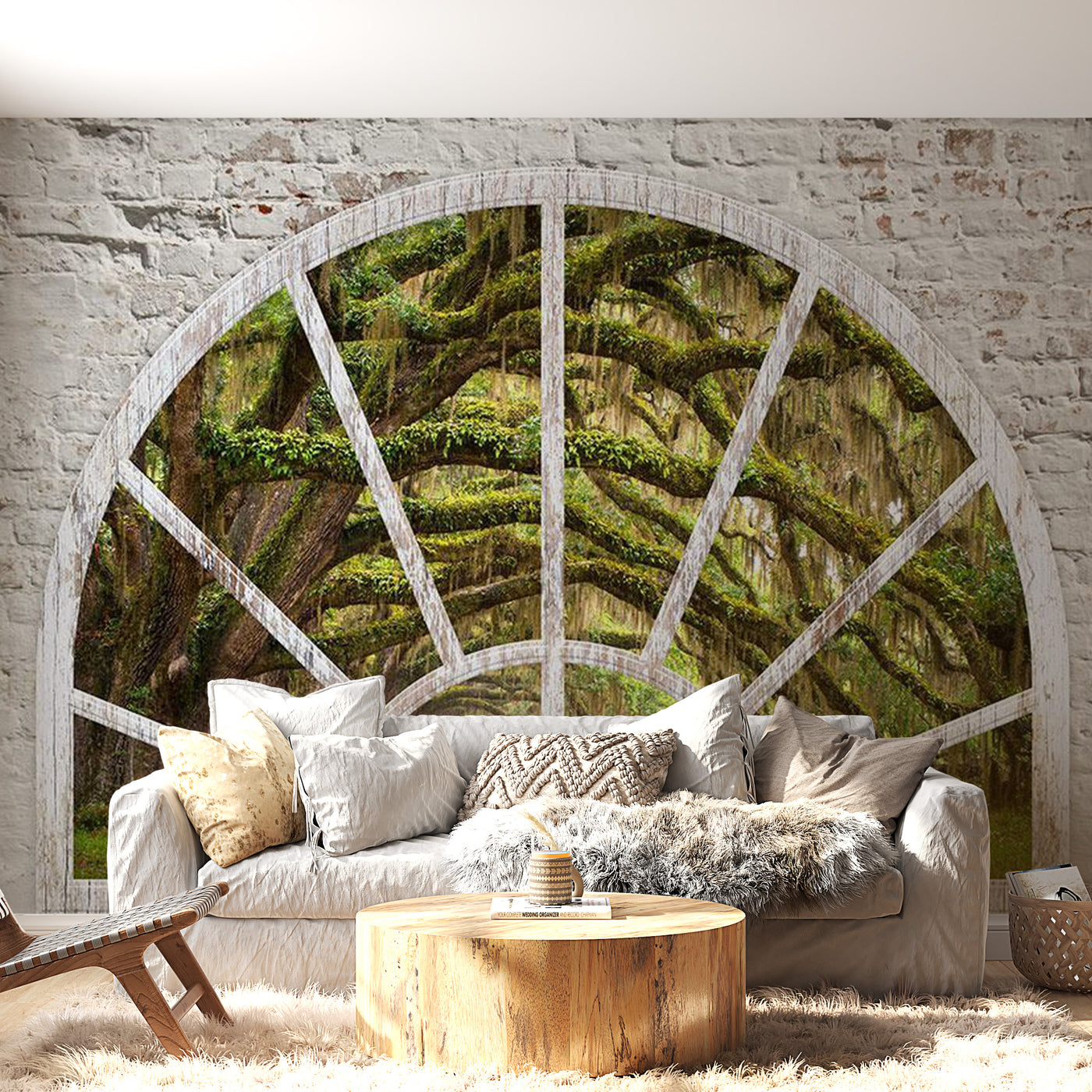 Peel & Stick Forest Wall Mural - Window To Secret Forest - Removable Wall Decals