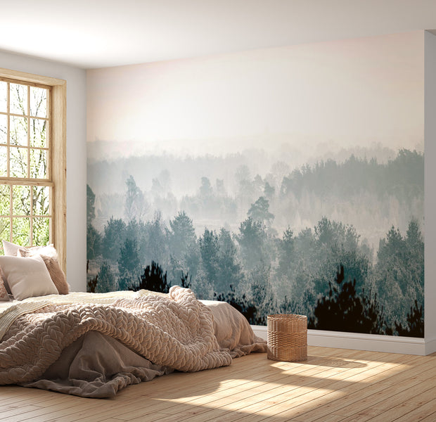 Peel & Stick Forest Wall Mural - Winter Forest - Removable Wall Decals