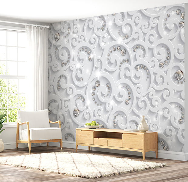 Peel & Stick Glam Wall Mural - Abstract Glamor - Removable Wall Decals