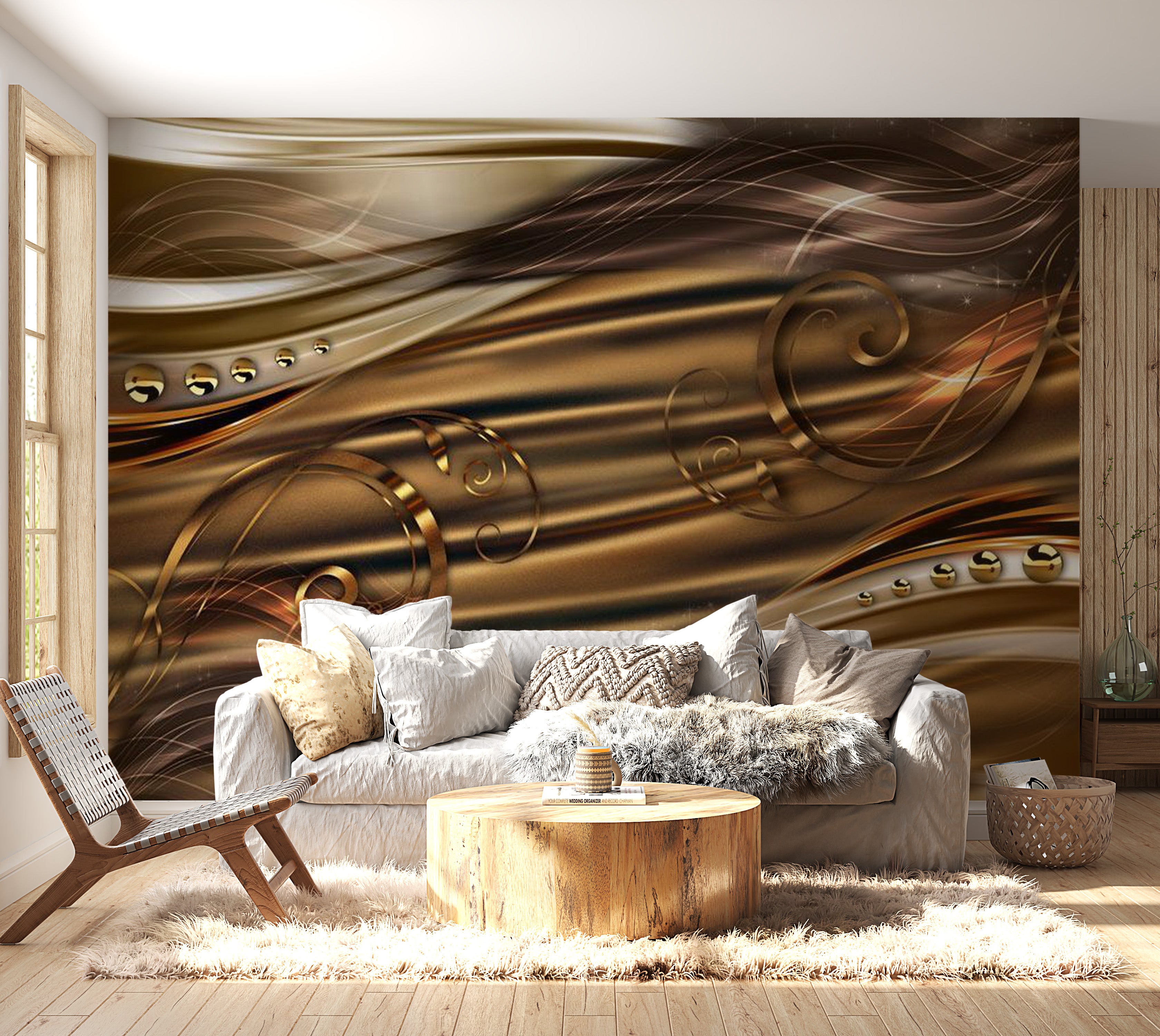 Peel & Stick Glam Wall Mural - Amber Haven - Removable Wall Decals