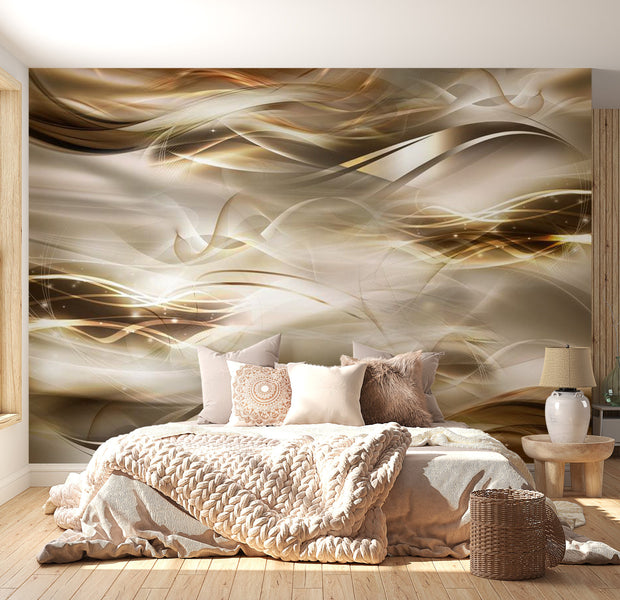Peel & Stick Glam Wall Mural - Amber River - Removable Wall Decals