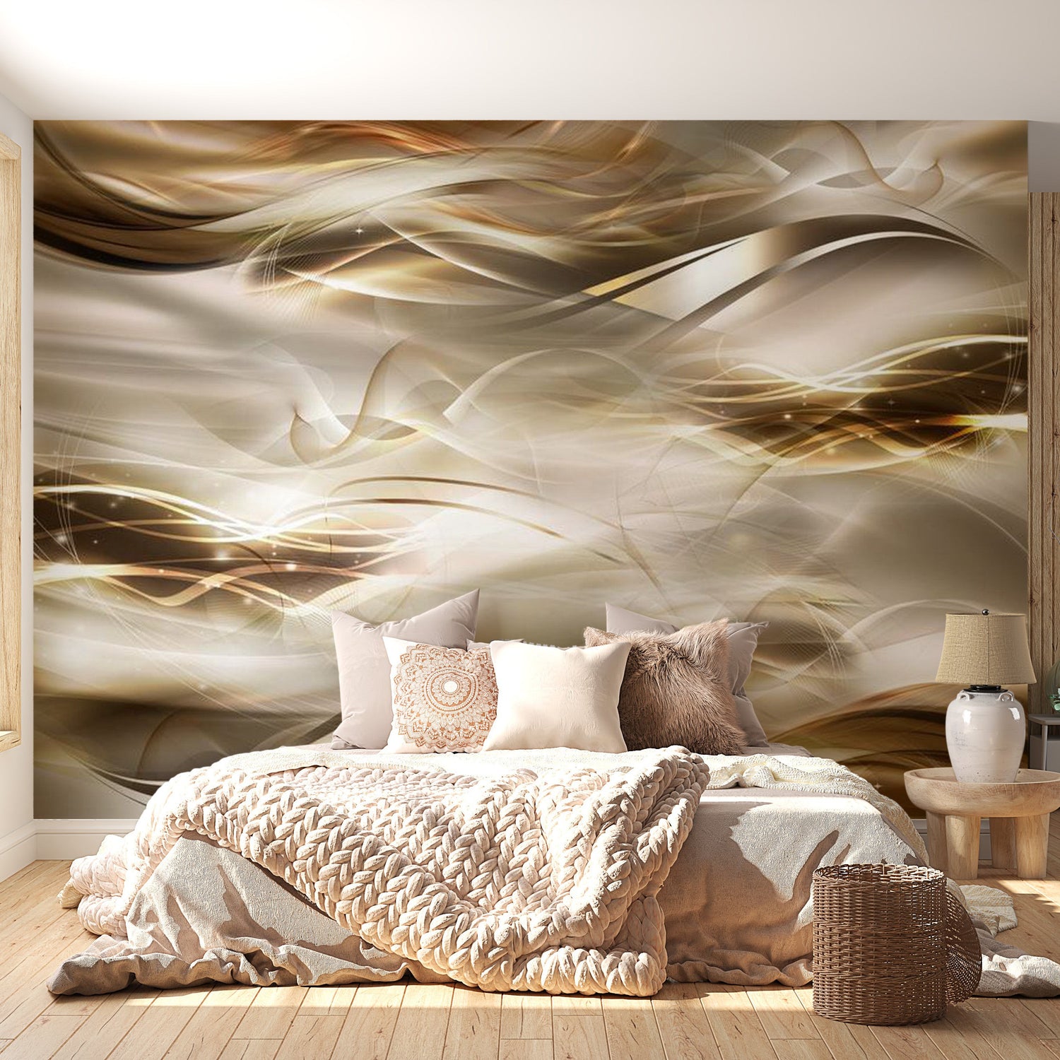 Peel & Stick Glam Wall Mural - Amber River - Removable Wall Decals