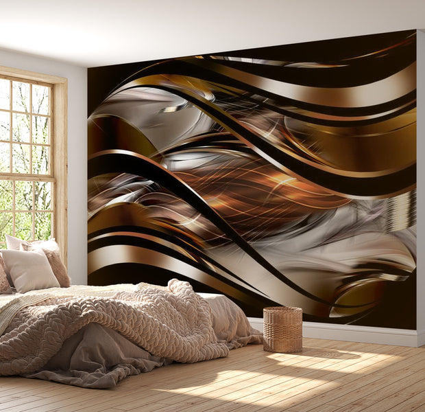 Peel & Stick Glam Wall Mural - Amber Storm - Removable Wall Decals