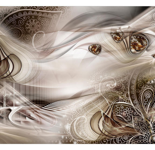 Peel & Stick Glam Wall Mural - Autumn Evenings Brown - Removable Wall Decals