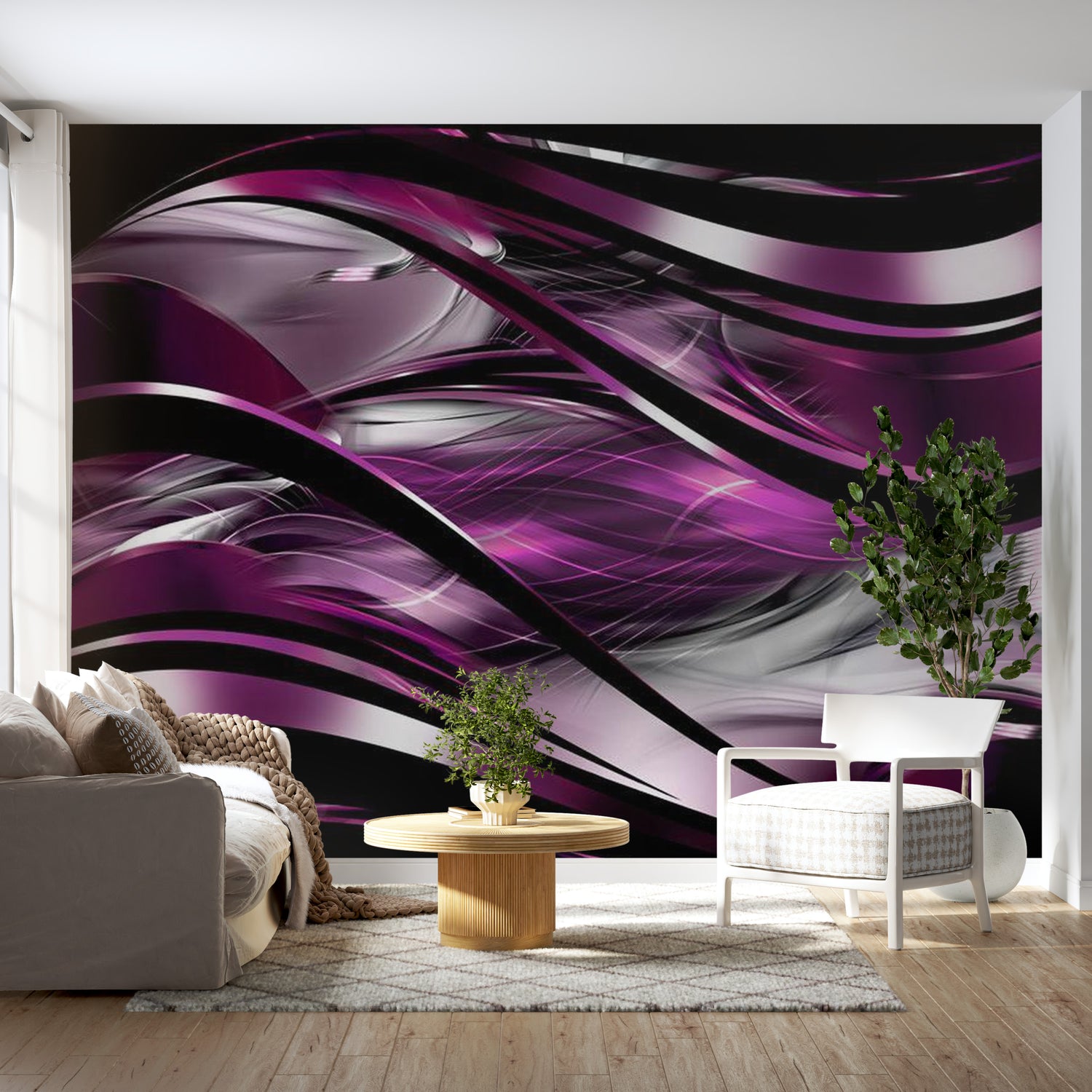 Peel & Stick Glam Wall Mural - Blueberry Dream - Removable Wall Decals