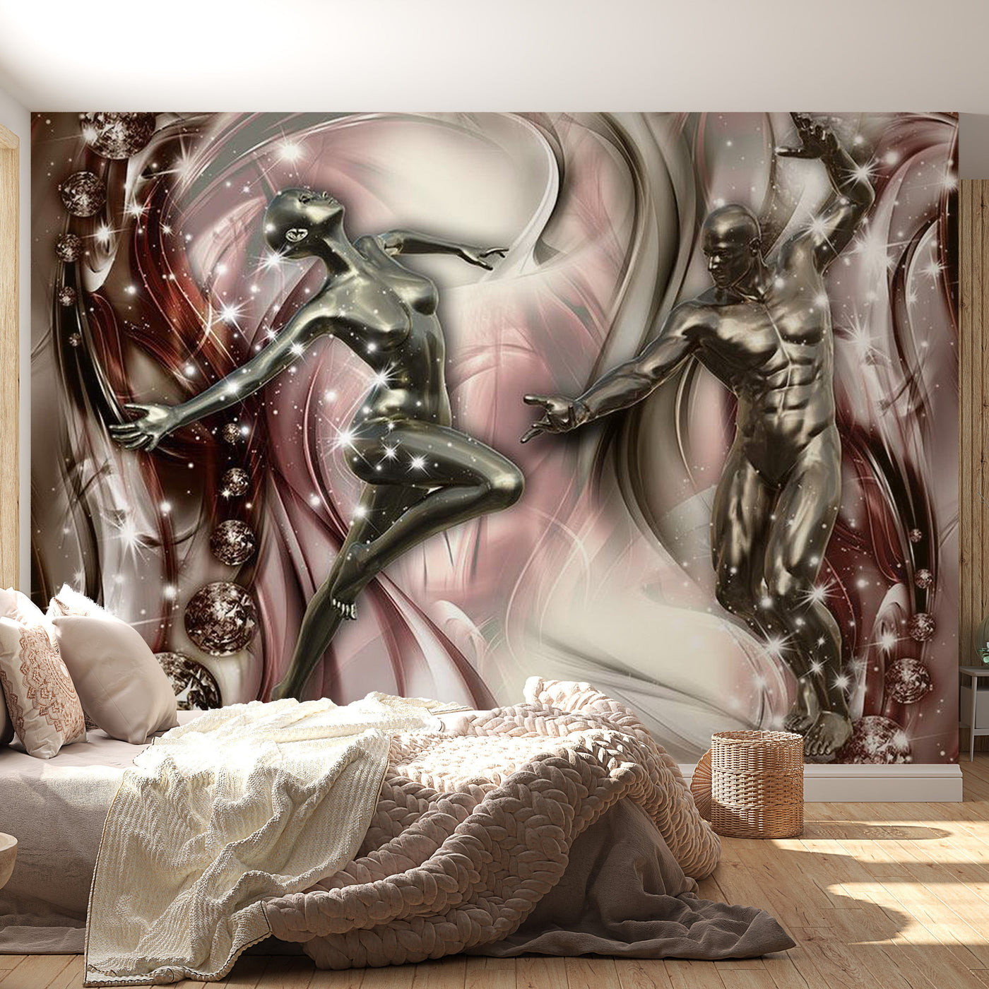 Peel & Stick Glam Wall Mural - Dance Of Passion - Removable Wall Decals