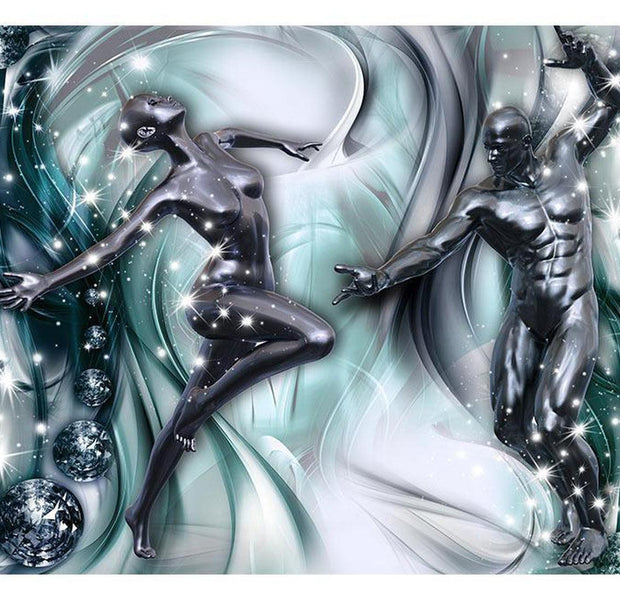 Peel & Stick Glam Wall Mural - Dance Of Senses - Removable Wall Decals