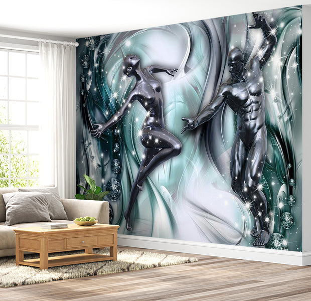 Peel & Stick Glam Wall Mural - Dance Of Senses - Removable Wall Decals