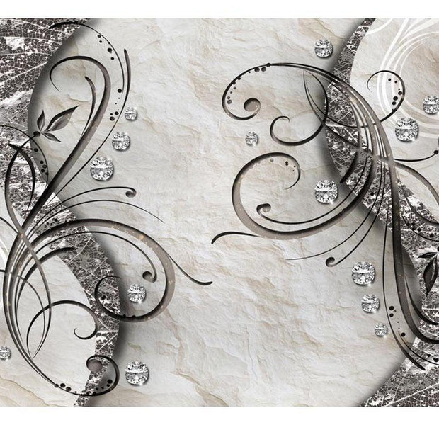 Peel & Stick Glam Wall Mural - Diamond Trail - Removable Wall Decals