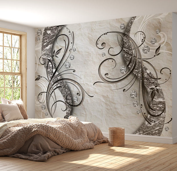 Peel & Stick Glam Wall Mural - Diamond Trail - Removable Wall Decals